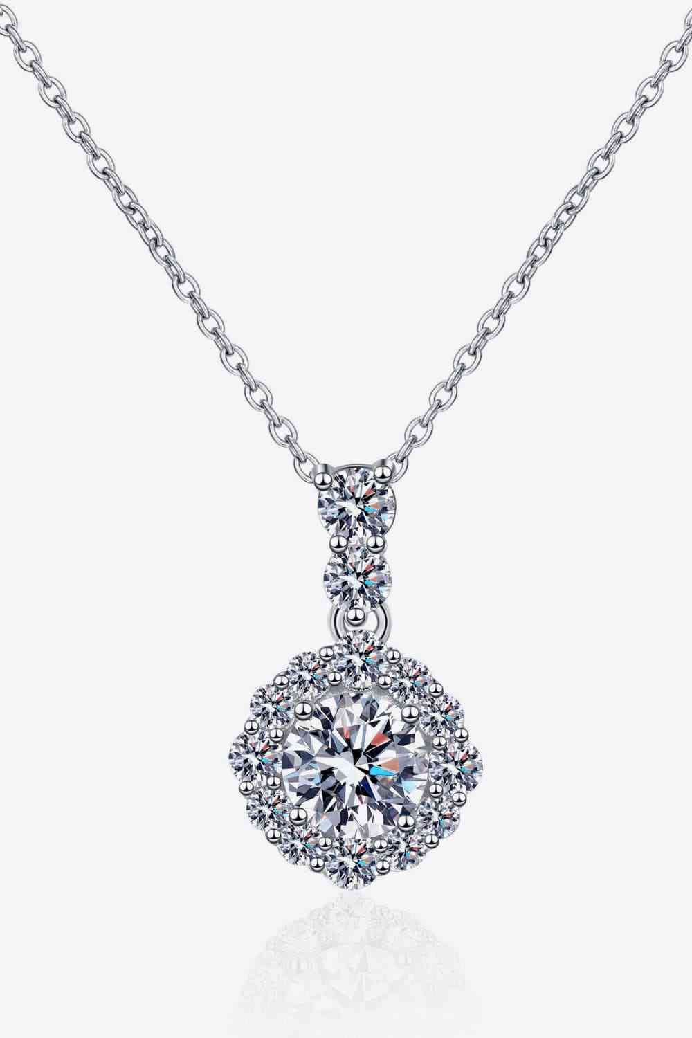 Sterling Silver Necklace 1 Carat Moissanite 925